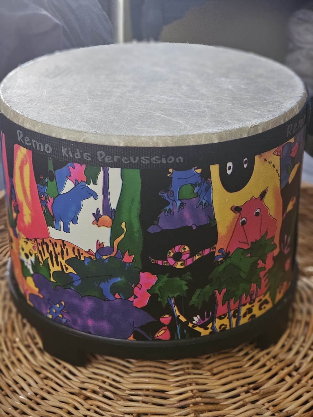 REMO Kids Percussion Colorful Jungle Drum - Black